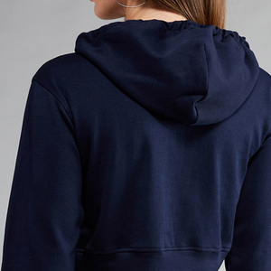 Sudadera con Capucha Larga de Invierno de Alta Calidad al por Mayor, Estilo Urbano, Color Personalizado en la Parte Delantera, Sudadera de Manga Larga para Mujer con Estampado Personalizado - Product Image 3