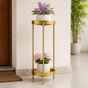 Soporte de Metal Dorado de Varios Niveles para Plantas de Interior, para Macetas Pequeñas y Grandes, Estante Alto para Exhibición de Plantas en la Sala de Estar - Product Image 1
