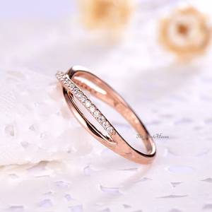 Luxury Unique Bridal Jewelry 925 Sterling <b>Silver</b> Infinity Moissanite Wedding Band Twisted <b>Ring</b> Engagement <b>Eternity</b> Band <b>Ring</b> - Product Image 1