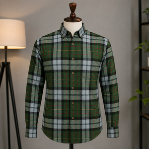 เสื้อเชิ้ตผ้าสักหลาดลายสก็อตพรีเมียมสำหรับผู้ชาย |   เสื้อเชิ้ตแขนยาวติดกระดุมสำหรับกิจกรรมกลางแจ้งและแฟชั่นลำลองทันสมัย - Product Image 1
