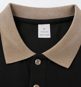 Custom Black 100% Cotton 220gsm Business Polo Shirt Short Sleeve Breathable Embroidered Logo Contrast Trim Classic Promotional - Product Image 5