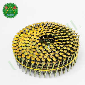 Clavos de alambre para paletas de acero de 1-1/4 pulgadas, 14000 unidades, 15-16 grados, con recubrimiento amarillo, anillo/liso/vástago de tornillo, con certificado ISO - Product Image 4