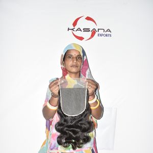 Extensiones de Cabello Humano Natural Negro para Mujer, Cierre 7*7, Sin Procesar, Vietnamita, Sin Fabricación, Color Natural, Venta al por Mayor - Product Image 1