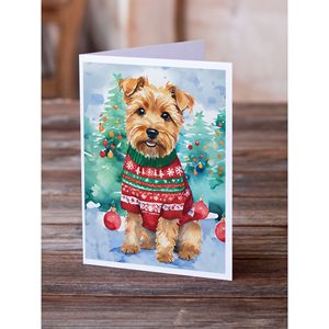 Whimsical Norfolk Terrier Christmas <b>Greeting</b> <b>Cards</b> Pack of 8 A7 Size 5x7 Blank <b>Note</b> <b>Cards</b> with Envelopes - Product Image 2