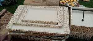 Bandeja Redonda de una Sola Capa con Incrustaciones de Nácar para Sala de Estar y Vajilla de Cocina - Product Image 6