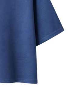 Camiseta Corta Azul Marino para Mujer, Bordado Floral de Aves, Manga Corta, Informal, de Moda, Mezcla de Algodón Suave, Top de Verano para Mujer, Venta al por Mayor - Product Image 4