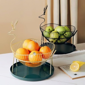 Corbeille à fruits ronde en bois ajouré, design moderne, avec vase, pour rangement, la meilleure création artisanale de designer - Product Image 4