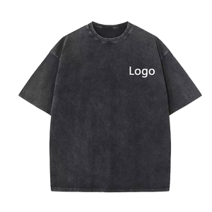 Best Quality Factory Price Men's Oversized T Shirt Acid Washed 100% Cotton Heavy <b>weight</b> Custom Printed Logo <b>Blank</b> T-Shirt - Product Image 2