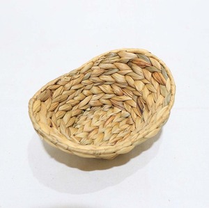 ถาดเสิร์ฟสานจากผักตบชวาธรรมชาติ ตะกร้าผลไม้ตกแต่ง ชามใส่อาหารแบบระบายอากาศ เป็นมิตรกับสิ่งแวดล้อม - Product Image 5