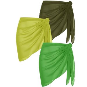 Wholesale Women's Chiffon Beach <b>Sarong</b> Cover Up 3 Pack Swimwear Wrap Skirt <b>Bikini</b> Coverup - Product Image 1