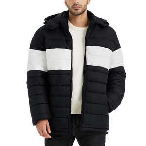 Veste matelassée à capuche pour homme, chaude, thermique, coupe-vent, légère, pour l'hiver, protection quotidienne - Product Image 1