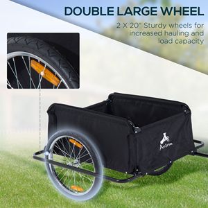 "<b>Bike</b> Cargo <b>Trailer</b> with Removable Cover Versatile Red Wagon <b>for</b> Two Wheel <b>Bikes</b>" - Product Image 6