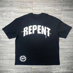 T-shirt avec broderie personnalisée effet vieilli pour hommes – T-shirts abordables en tissu de qualité supérieure avec logo brodé sur mesure - Product Image 4