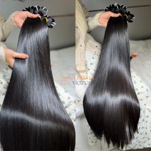 Paquetes de Cabello Humano Remy Liso Extremo Doble Trama al por Mayor, Cabello Vietnamita 100% Virgen Liso Sedoso para Trama Única - Product Image 3