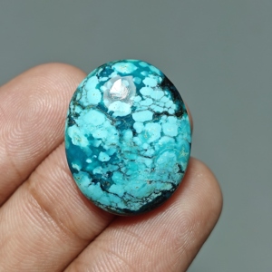Turquesa Natural de Hubei, Cabujón Ovalado, Gema de Turquesa para Joyería, 24x19x6 mm. 23 Ct. E650 - Product Image 3