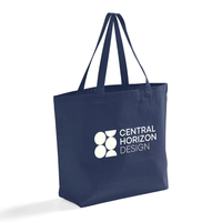 Sac fourre-tout en toile de coton 100% bleu foncé imprimé sur mesure |   Sac de courses réutilisable écologique |   Sacs fourre-tout en toile imprimée pour les courses