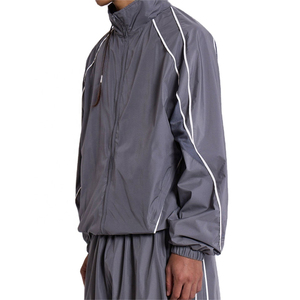 Survêtements en nylon personnalisés, coupe-vent, sweat à capuche, jogging, ensemble deux pièces, vêtements de sport décontractés tendance, fournisseur en gros OEM, fabricant - Product Image 6