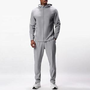 Custom Logo Printed Training Wear Jogging Suit Sweatpants and Hoodie Set <b>Joggers</b> Set Woven <b>Nylon</b> Windbreaker Tracksuit for Men - Product Image 4