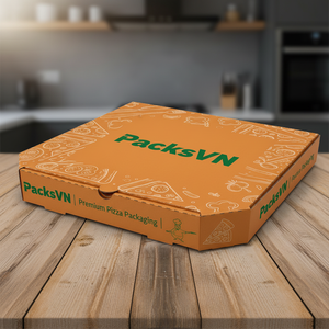 กล่องพิซซ่าพิมพ์ลายตามสั่ง กล่องบรรจุภัณฑ์อาหารแบบกำหนดเองสำหรับบริการเดลิเวอรี่และบรรจุภัณฑ์ร้านอาหารฟาสต์ฟู้ด - Product Image 4
