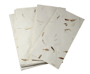 Sobres de Papel de Algodón Reciclado Hechos a Mano con Lavanda, Pétalos de Flores y Hierbas Finas, 11x22cm, Estilo Moderno, Opción de Logotipo Personalizado - Product Image 3