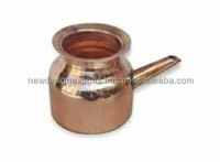 Pot en cuivre pur Ganga Sagar Lota Karwa Lota Karwa Chauth pour Pooja Aarti Hawan à usage religieux, pot à eau en cuivre