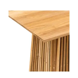Mesa de Comedor Plegable de Madera de Teca Sólida, Ecológica, para Cafetería y Restaurante, Muebles Modernos y Duraderos para Hostelería, OEM ODM - Product Image 6