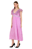 Schickes Umweltfreundliches Y2K Sommerkleid Damen Sommer Mode Cocktail Casual Looks Rayon Goldstreifen Arbeitskleidung Übergröße Strand Party Hochzeit