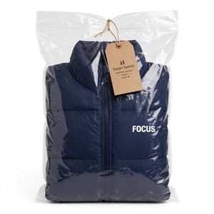 Blouson bomber unisexe bleu marine épais coupe-vent en coton matelassé à col montant brodé zippé décontracté printemps - Product Image 5