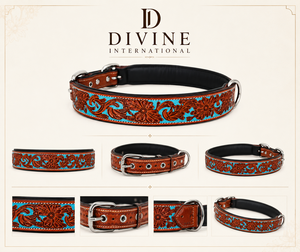 Western Cowboy <b>Leather</b> <b>Dog</b> <b>Collar</b> Premium Bulk Export Supplier from Divine International India - Product Image 4