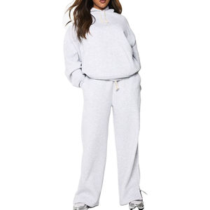 Conjunto deportivo de dos piezas para mujer, sudadera con capucha y pantalón, estilo casual y urbano. - Product Image 2