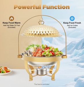 Stainless Steel Chafing Dish with Hanging Lid Diamond Style <b>Buffet</b> <b>Warmer</b> for Catering Kitchen And Restaurant At Best Price - Product Image 3