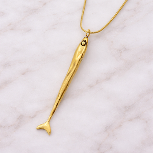 Collier Pendentif Poisson Plaqué Or Unisexe, Bijou Classique Thème Animal, Chaîne en Alliage, Pendentif Tendance - Product Image 4