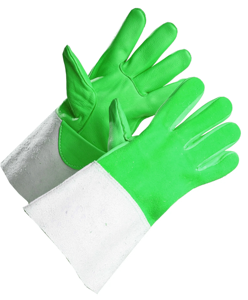 Guantes de soldadura TIG de alta resistencia, de cuero de vaca de grano dividido, con puño de punto, antideslizantes, resistentes a las chispas, 7 oz, 26 cm, sin silicona - Product Image 3