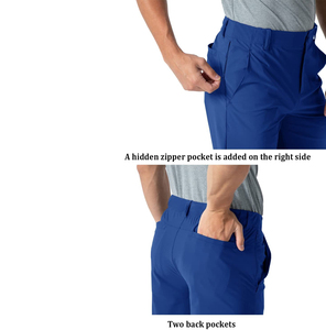 Pantalones Cortos Bermuda Azul Rey para Hombre, de Secado Rápido, con Botones, Estilo Casual, con Bolsillos - Product Image 3