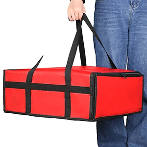Sac isotherme réutilisable pour courses, livraison de repas, pique-nique, grand format, rouge, promotionnel, pour emballage de bière, sac isotherme pour courses - Product Image 4