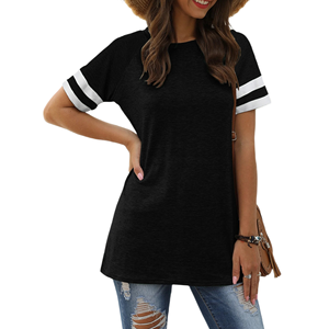 เสื้อยืดผู้หญิงแห้งเร็วสำหรับฤดูร้อน แขนสั้น เหมาะสำหรับออกกำลังกาย เนื้อผ้าเบาสบาย เหมาะสำหรับฟิตเนส วิ่ง โยคะ - Product Image 3