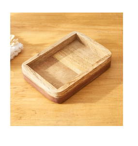 Porte-savon en bois élégant, artisanal, en bois massif, écologique, avec drainage, meilleur prix - Product Image 4