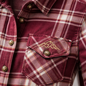Wholesale Custom <b>Plaid</b> Flannel <b>Shirts</b>-Premium Quality for Women | OEM Supplier Factory Direct Labels Front Breathable Quick Dry - Product Image 4