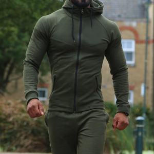 ชุดวอร์ม2ชิ้นเสื้อสวมหัวผ้าคอตตอนผ้าฟลีซสำหรับผู้ชายชุดกีฬาสำหรับฝึกซ้อมและวิ่งจ๊อกกิ้งชุดกีฬาฤดูหนาว - Product Image 3