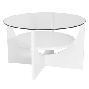 Contemporary U-Shaped <b>White</b> <b>Coffee</b> <b>Table</b> - Product Image 2