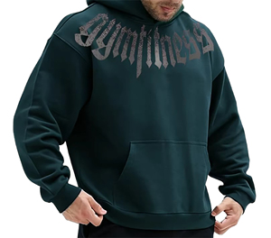 Sweat-shirt à capuche de luxe noir pour homme, coupe oversize, en coton épais, style streetwear hiver, chaud et tendance - Product Image 2