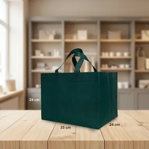 Bolsas de Panadería Reutilizables Personalizadas con Sellado Térmico y Logotipo Serigrafiado, Bolsas Importadas de Tela No Tejida de Indonesia - Product Image 1