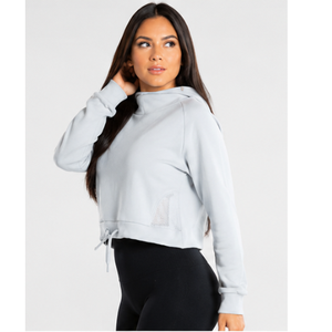 Sudadera Corta con Capucha para Mujer, Color Dulce, Estilo Casual, 100% Algodón, Ecológica, Cómoda para el Invierno, Corte Estándar, Tendencia Actual - Product Image 2