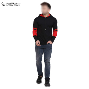 Sweat-shirts pour hommes de qualité supérieure, personnalisables avec votre propre logo, en gros, rouge et noir, lavables en machine, best-seller - Product Image 5
