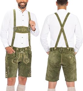 Custom Men's Lederhosen Bavarian Embroidered Real <b>Leather</b> Eco-Friendly Plus Size High Street <b>Shorts</b> Supplier Bulk OEM ODM - Product Image 1
