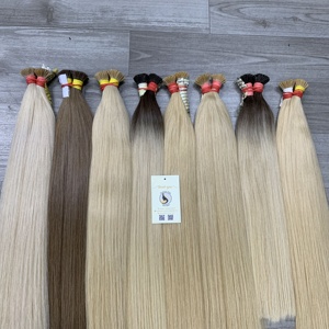 Venta caliente de alta calidad para Ombre Blonde Platinum Soft Loose Deep Wave Bulk Virgin Extensiones de cabello ruso natural Extensi - Product Image 2