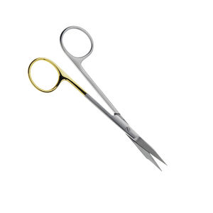 Ciseaux droits professionnels Goldman-Fox 130 mm à bord dentelé, en acier inoxydable courbé, pour orthodontie et soins des gencives, par Grip Surgical - Product Image 5