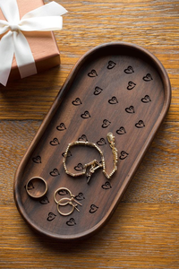 Natural Unpolished Wooden Tray in Classic Shape for Food Display <b>Tea</b> Sets or Gift <b>Hampers</b> - Product Image 2