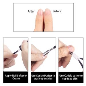 Cuticle Trimmer with Cuticle Pusher Ejiubas Cuticle Remover Cuticle Nipper Professional Stainless Steel Cuticle <b>Cutter</b> Clipper - Product Image 2