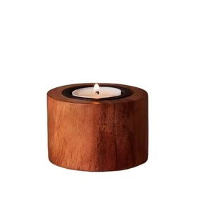 Decorative Wooden <b>Candle</b> Holder Set for Wedding Centerpiece Custom Rustic Wooden <b>Candle</b> Holder for Elegant Lighting Ambience - Product Image 2